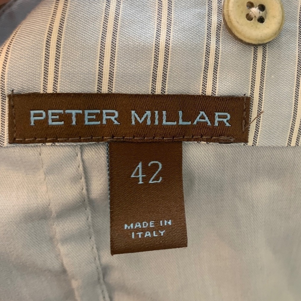 Peter Millar Duca Visconti‎ Trousers Mens 42 Tan Corduroy Dress Pants Italian - Picture 9 of 11